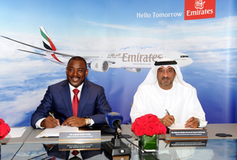 O acordo entre o Governo da República de Angola e a Emirates Airline foi assinado na Cidade do Dubai no dia 30 de Setembro de 2014.