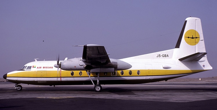 Air Bissau F27 j5-gba-colors-of-sasco-airlines-of-sudan-apr-1990 750px