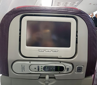 Figura 5: PTV em classe económica no B.737-800 9M-MSB da Malaysia Airlines 